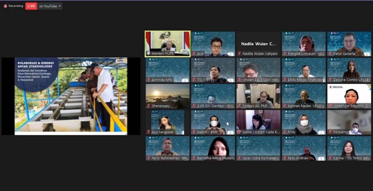  Inside the virtual launch of Incubits by the Minister of PUPR Dr Ir M Basuki Hadimuljono MSc