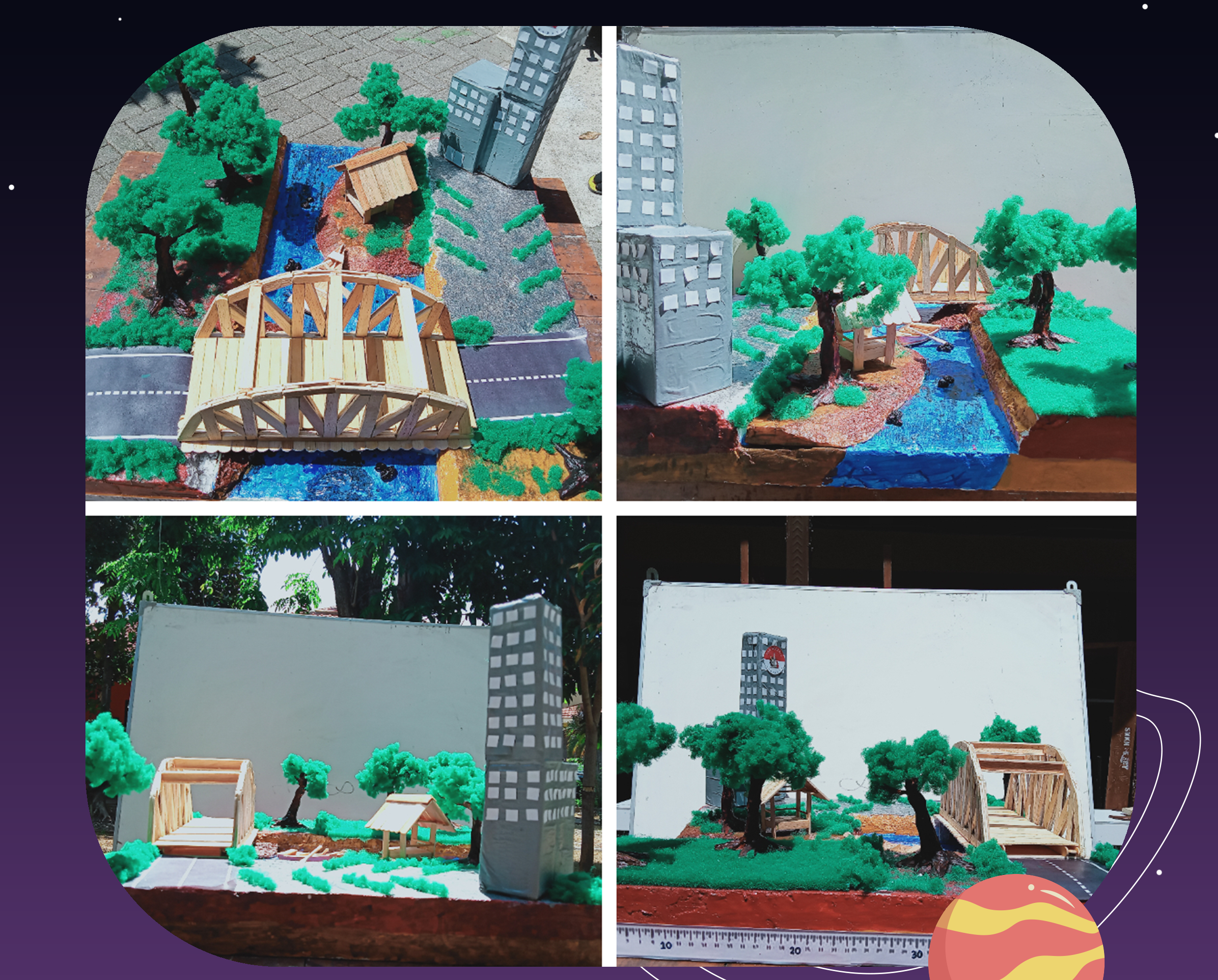 Prototipe jembatan peserta Bridge Construction Competition kategori SMA