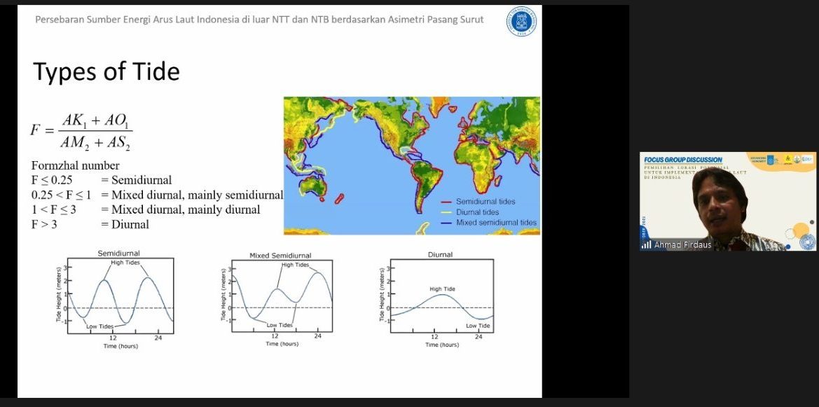 Pemaparan oleh Ir Ahmad Mukhlis Firdaus ST MT PhD dalam FGD mengenai pemilihan lokasi PLTAL