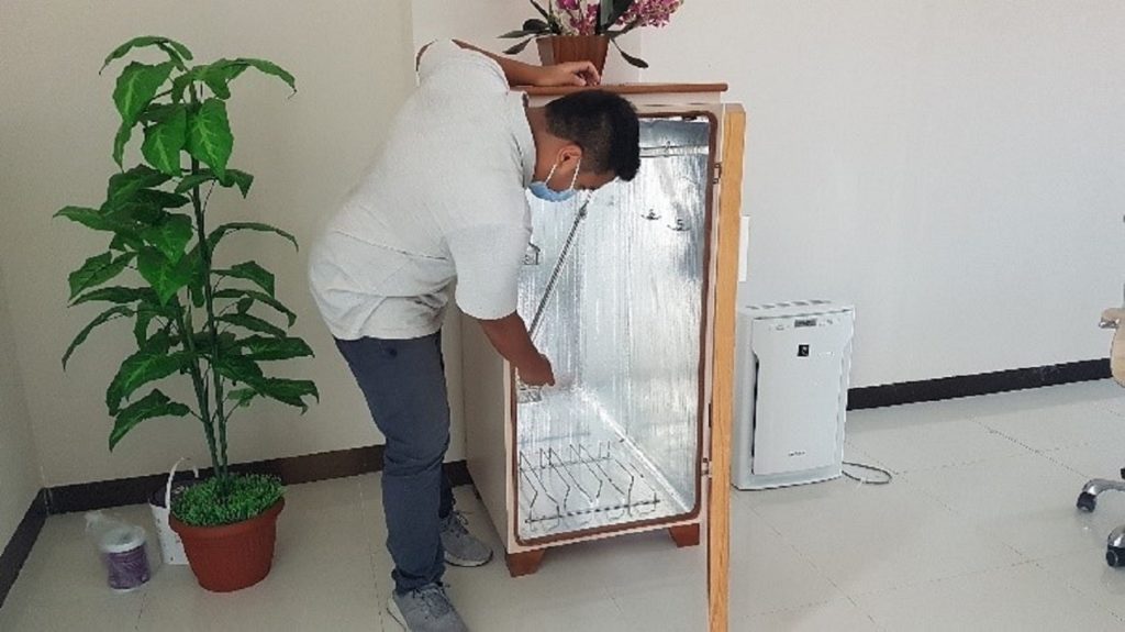 When the UV-C-based disinfectant cabinet by the Abmas Team of the ITS Interior Design Department was tested