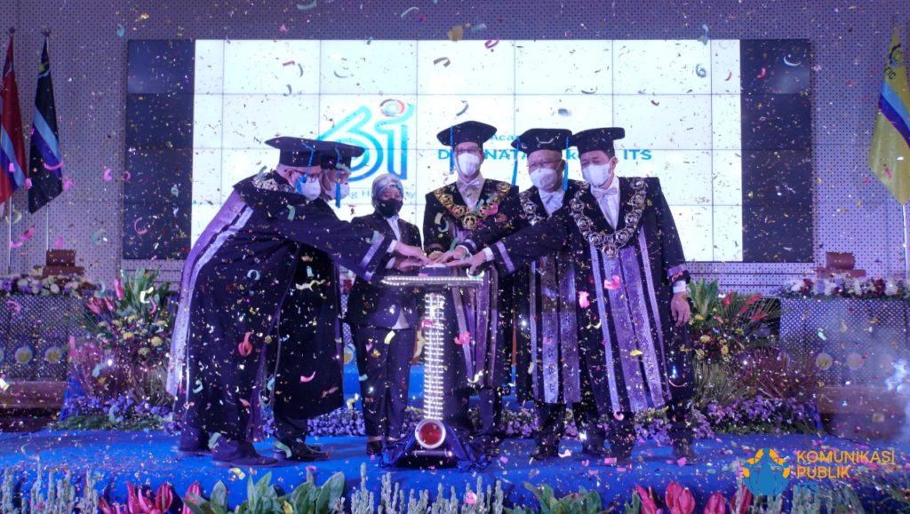 The ITS Science Techno Park soft launching by the ITS Rector with the ITS leadership ranks