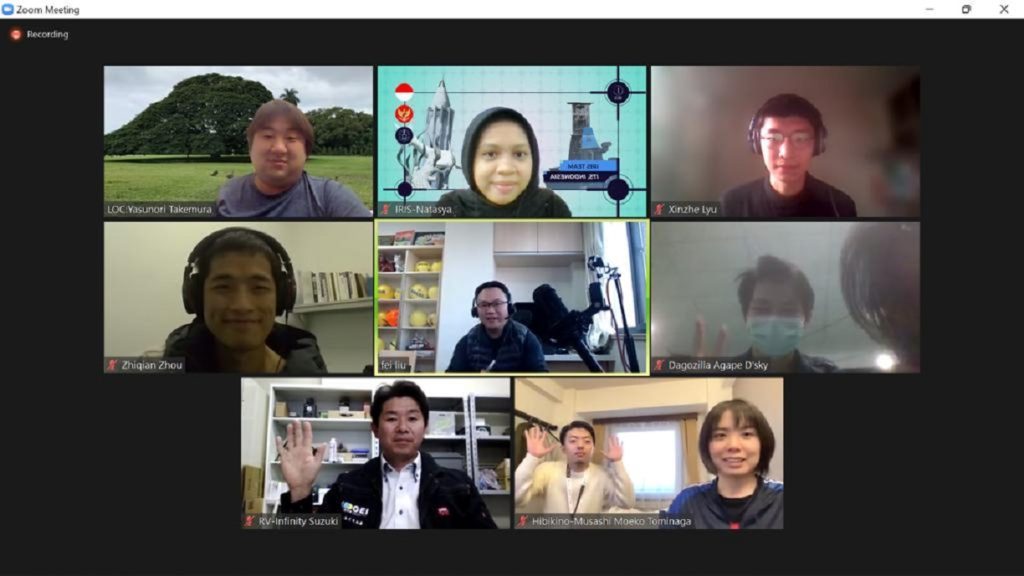 Tangkapan layar sesi presentasi tim IRIS ITS secara daring dalam Robocup Asia-Pasific 2021