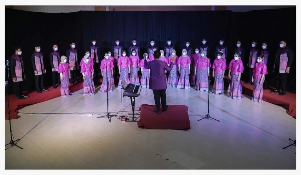 ITS Student Voice Guide Team (PSM) in a live recording session at the 2021 Finnish Jean Sibelius Festival Choral Competition (JSFCC)