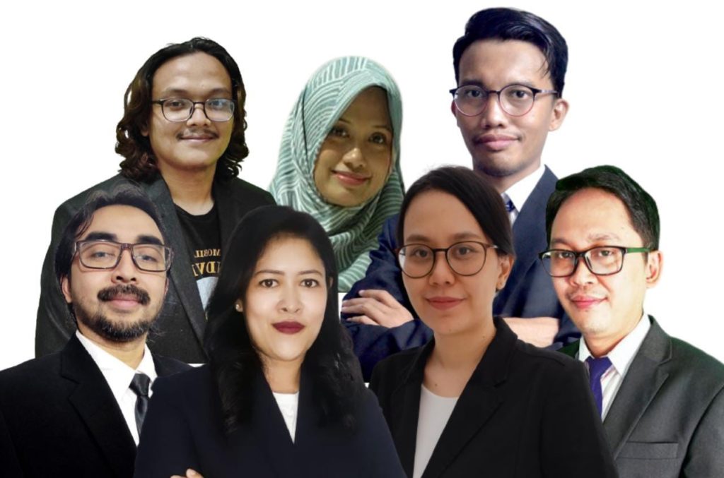 (from top left) Nugrahardi Ramadhani, Renny Pradina Kusumawardani, Naufan Noordyanto, (bottom) Rabendra Yudistira Alamin, Putri Dwitasari, Nurina Orta Darmawati, and Didit Prasetyo