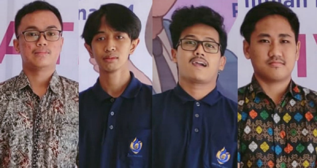 (dari kiri) Fachry Azca Haidar Fayumi, Ilham Eric Kurniawan, Firas Quthbi Sidqi, dan Mohammad Alfan Affandy