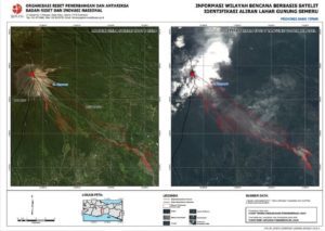 Peta terdampak bencana erupsi Gunung Semeru