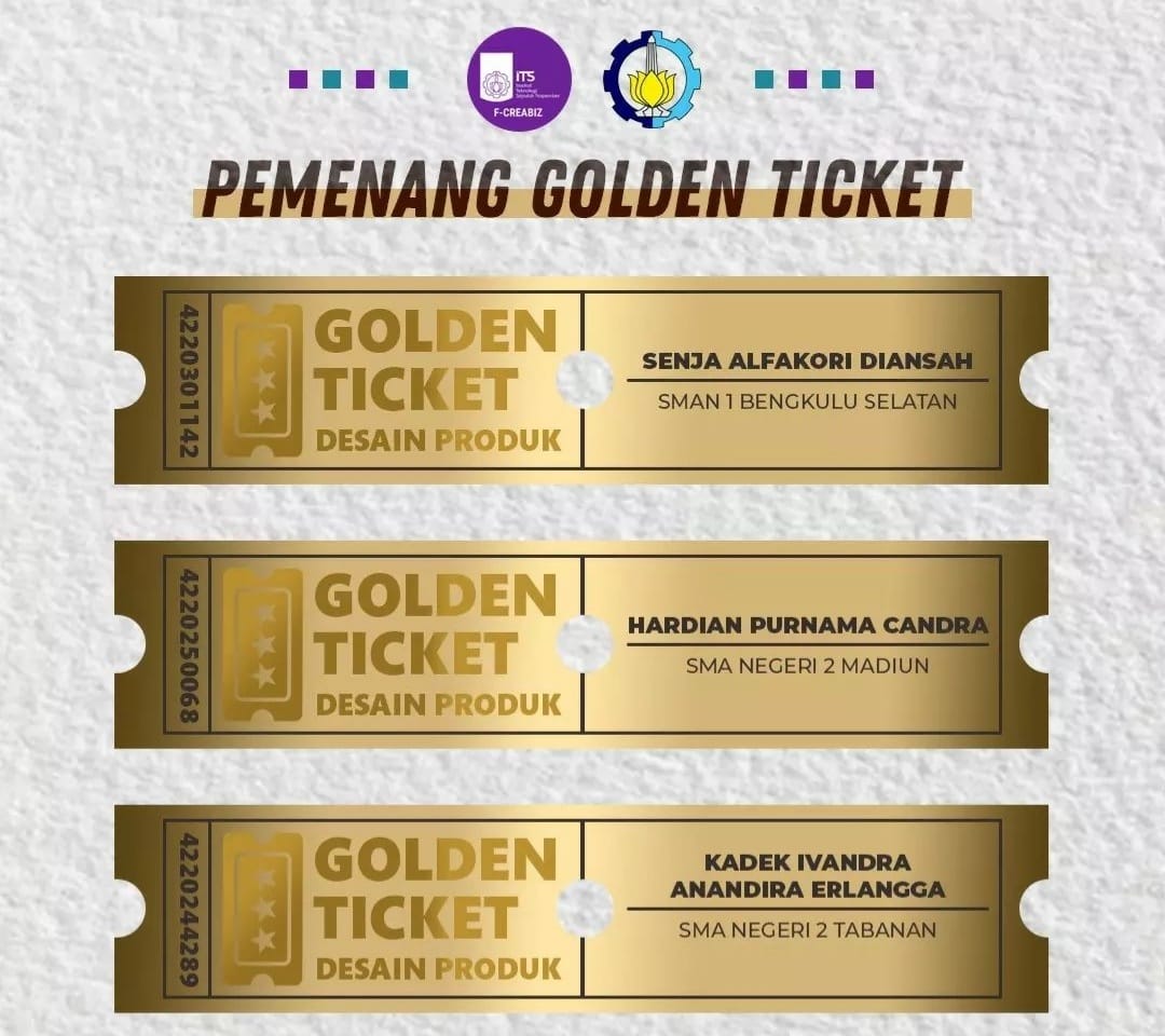 Daftar pemenang Golden Ticket SNMPTN Despro ITS