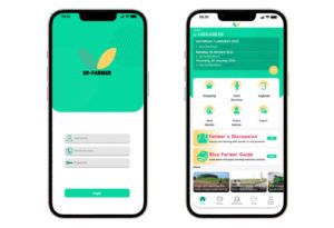 Tampilan muka aplikasi SR-Farmer, rancangan tim mahasiswa ITS
