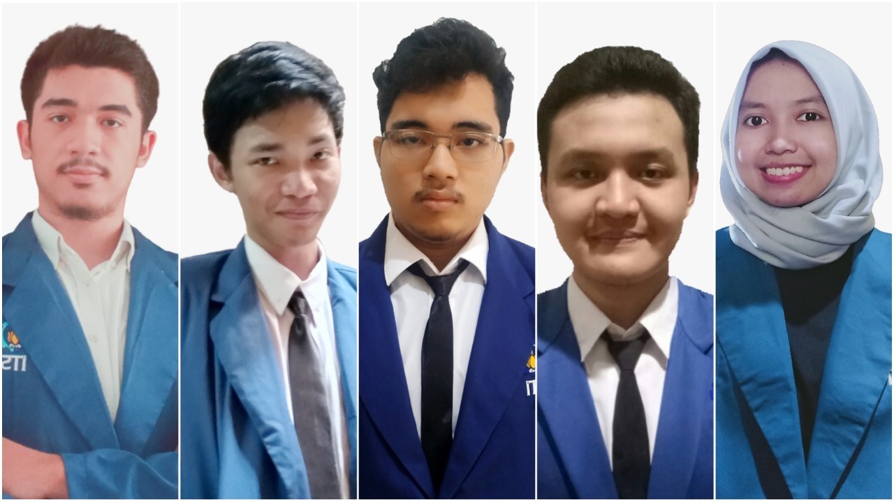 (dari kiri) Ersyad Dhillullah, Eigiant Andarta Atmadja, Gustiana Merdikaningrum, Muhammad Rafli Revansyah, dan Mochammad Arsy Algifany Fudam dari tim mahasiswa ITS yang menggagas baterai ramah lingkungan