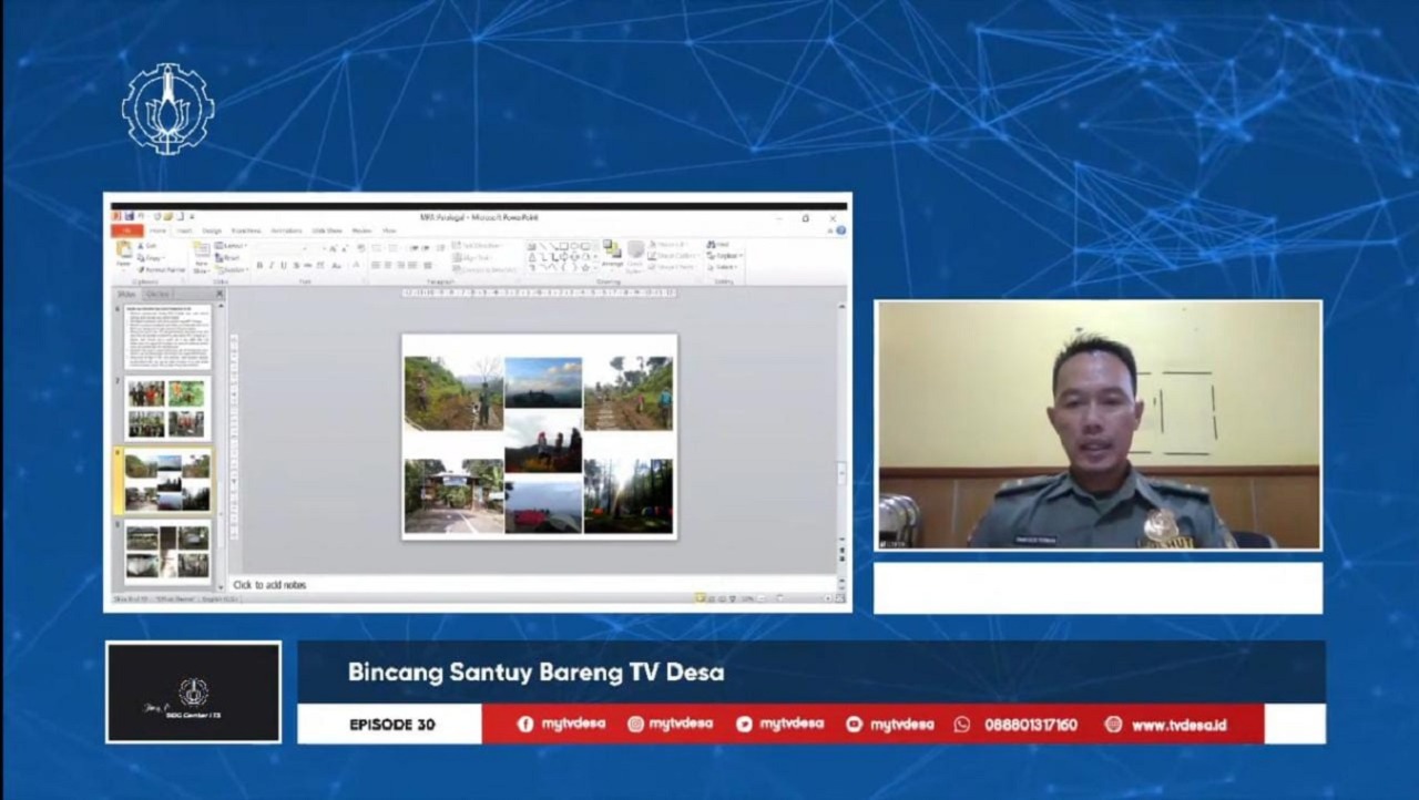 One of the flagship programs of ITS SDGs, Bincang Santuy Bareng TV Desa, broadcast through the TV Desa YouTube channel