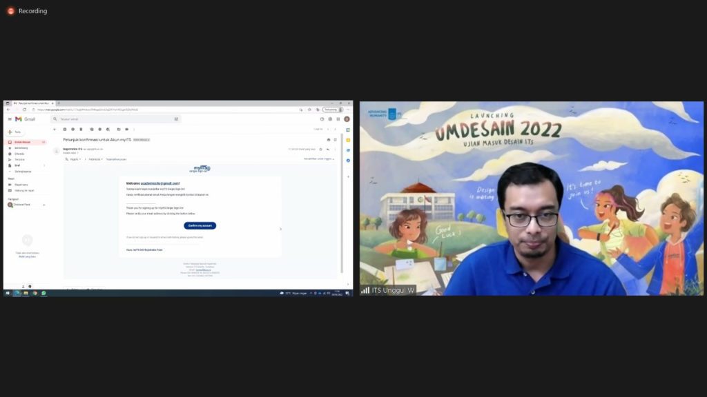 Penjelasan tata cara pendaftaran akun MyITS SSO oleh Kepala Subdirektorat Admisi ITS Dr Eng Unggul Wasiwitono ST MEngSc