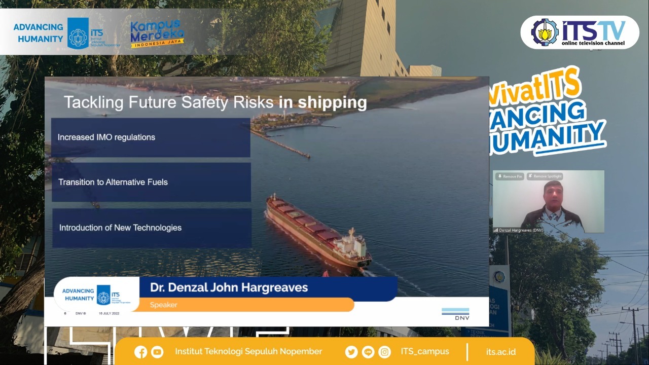 Deputy Regional Manager Region South East Asia Pacific & India at DNV GL Singapore Dr Denzal John Hargreaves saat menyampaikan materi secara daring pada gelaran MASTIC 2022