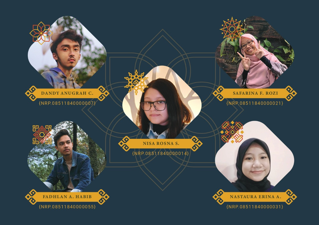 Para mahasiswa anggota Tim Abmas ITS yang menggarap proyek strategi branding Desa Gapurosukolilo, Gresik