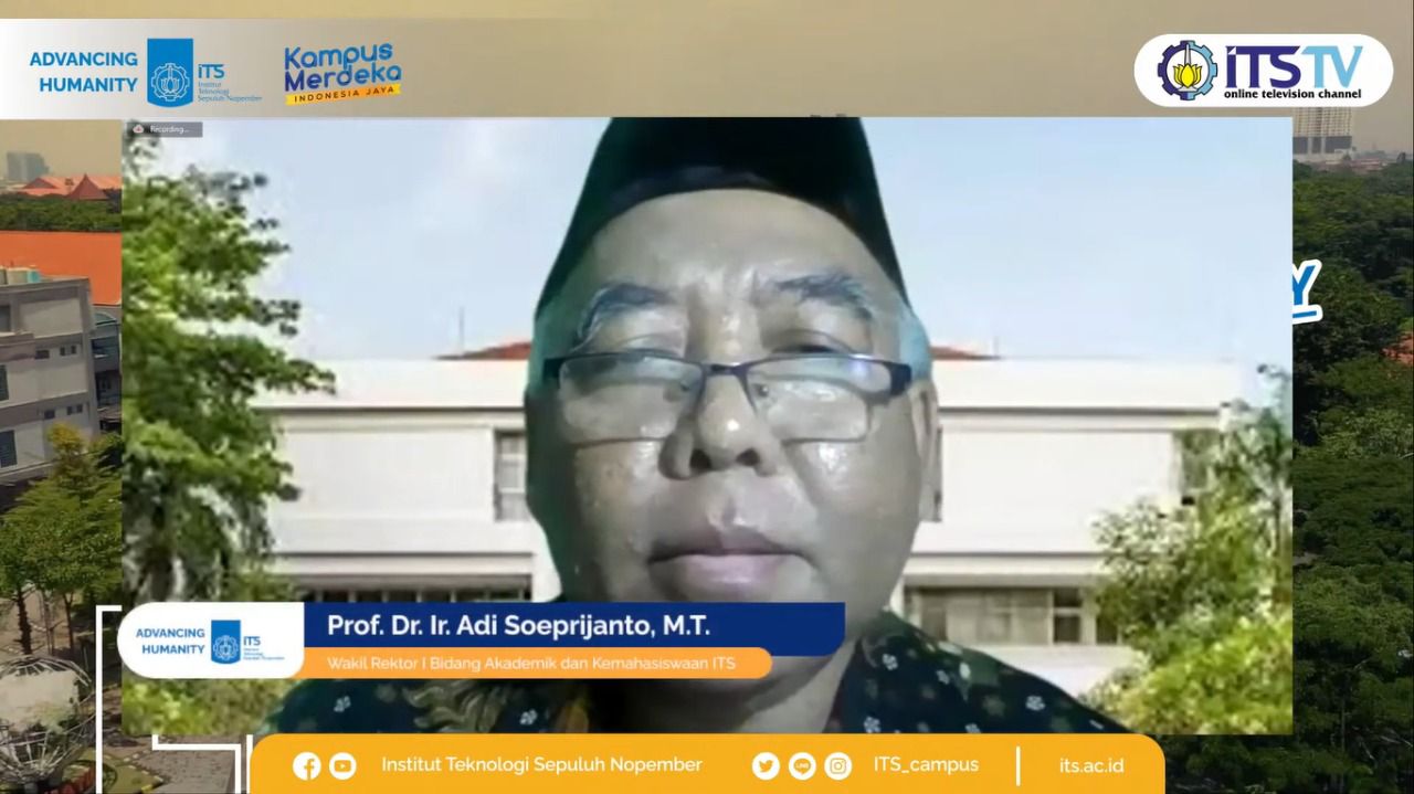 Wakil Rektor I ITS Prof Dr Ir Adi Soeprijanto MT mengimbau pentingnya keberlanjutan dalam pelaksanaan KKN Tematik Infrastruktur