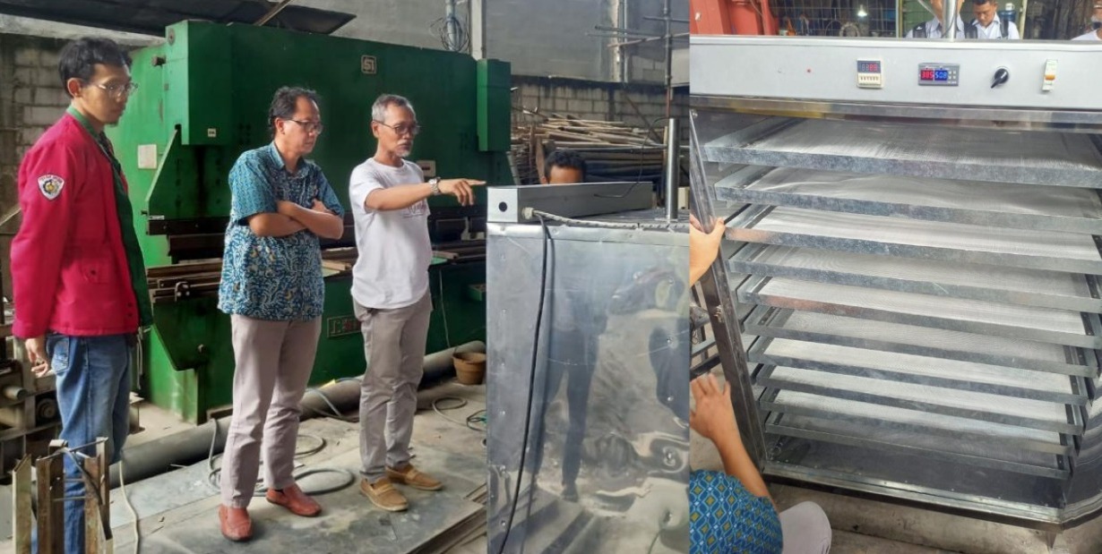 Mesin pengering ikan (tampak depan) yang diberikan oleh Tim KKN ITS kepada nelayan Desa Cumpat, Surabaya untuk mempermudah mata pencaharian masyarakat setempat