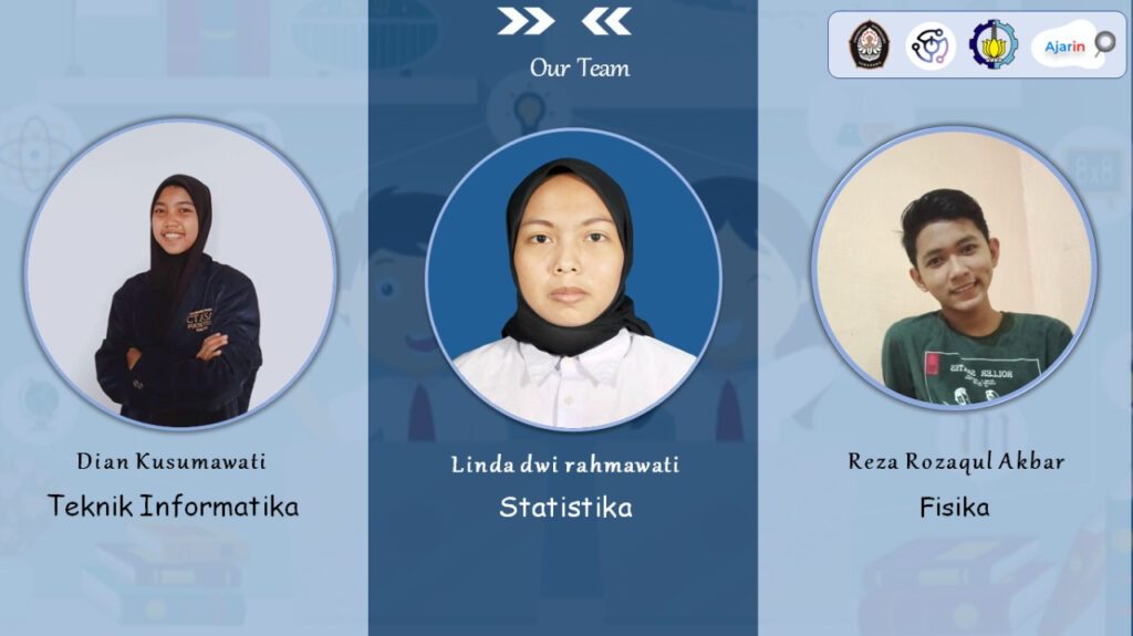 Tiga mahasiswa ITS penggagas aplikasi Ajarin, yaitu (dari kiri) Dian Kusumawati, Linda Dwirahmawati, dan Reza Rozaqul Akbar yang tergabung dalam tim Manut Dalane