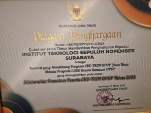 ITS Menjadi Satu-satunya Perguruan Tinggi Penerima Penghargaan OPOP