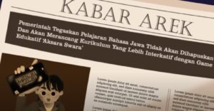 Gambar salah satu footage dari video animasi berjudul Aksara Swara