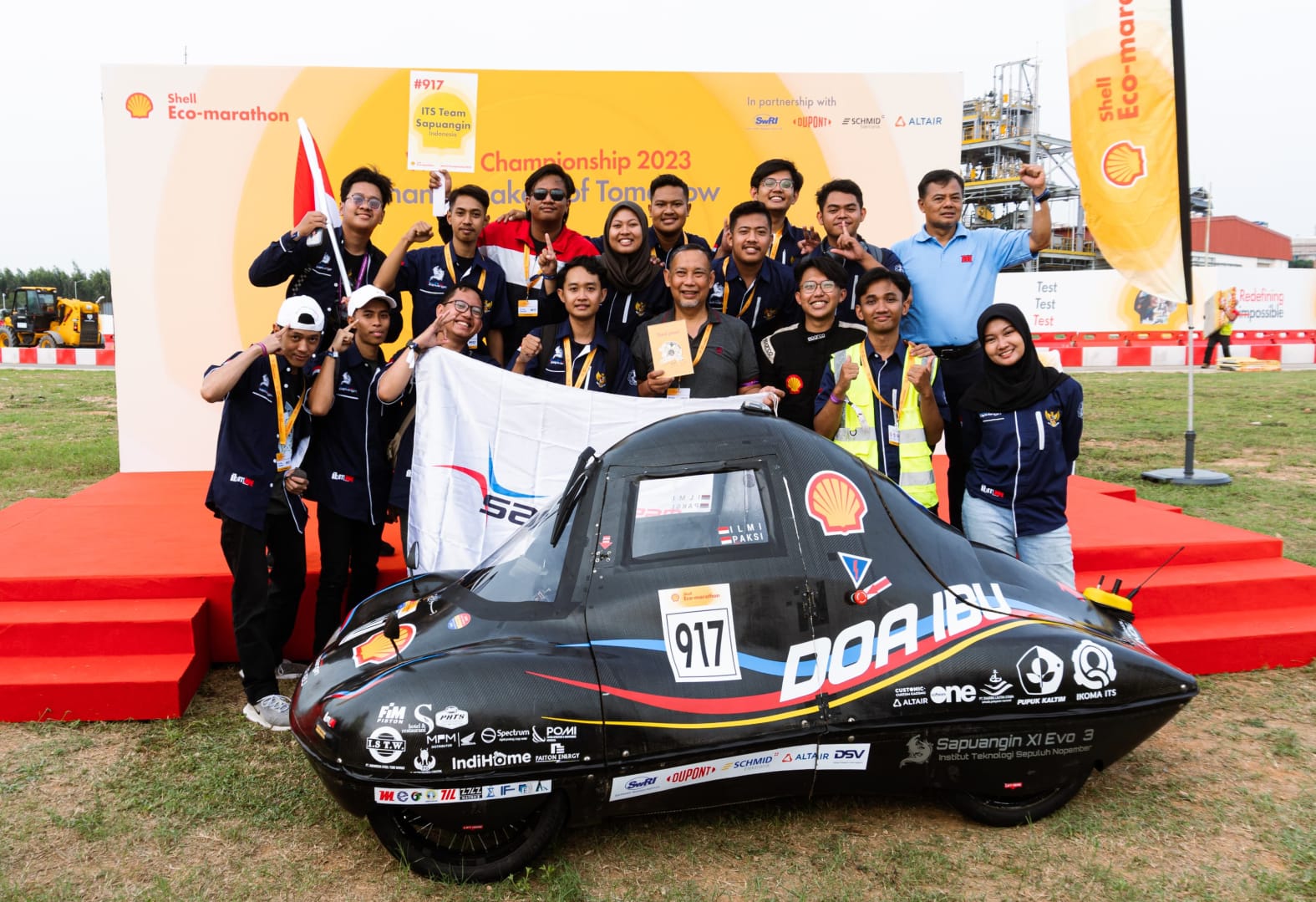 The ITS Sapuangin team won 3rd place in the world at the Shell Eco-Marathon 2023