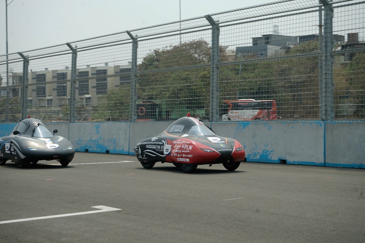 Nogogeni VI saat mengaspal di Jakarta International E-Prix Circuit