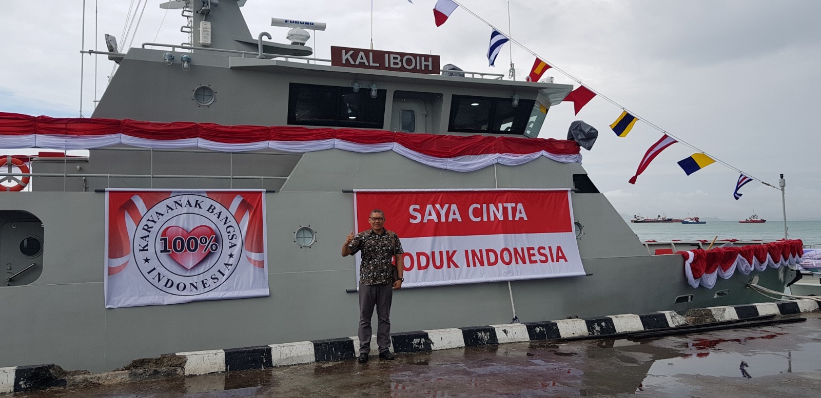 Prof Dr Ir Agoes Santoso MSc saat menghadiri peresmian kapal patroli milik TNI-AL di Tanjung Uban, Kepulauan Riau