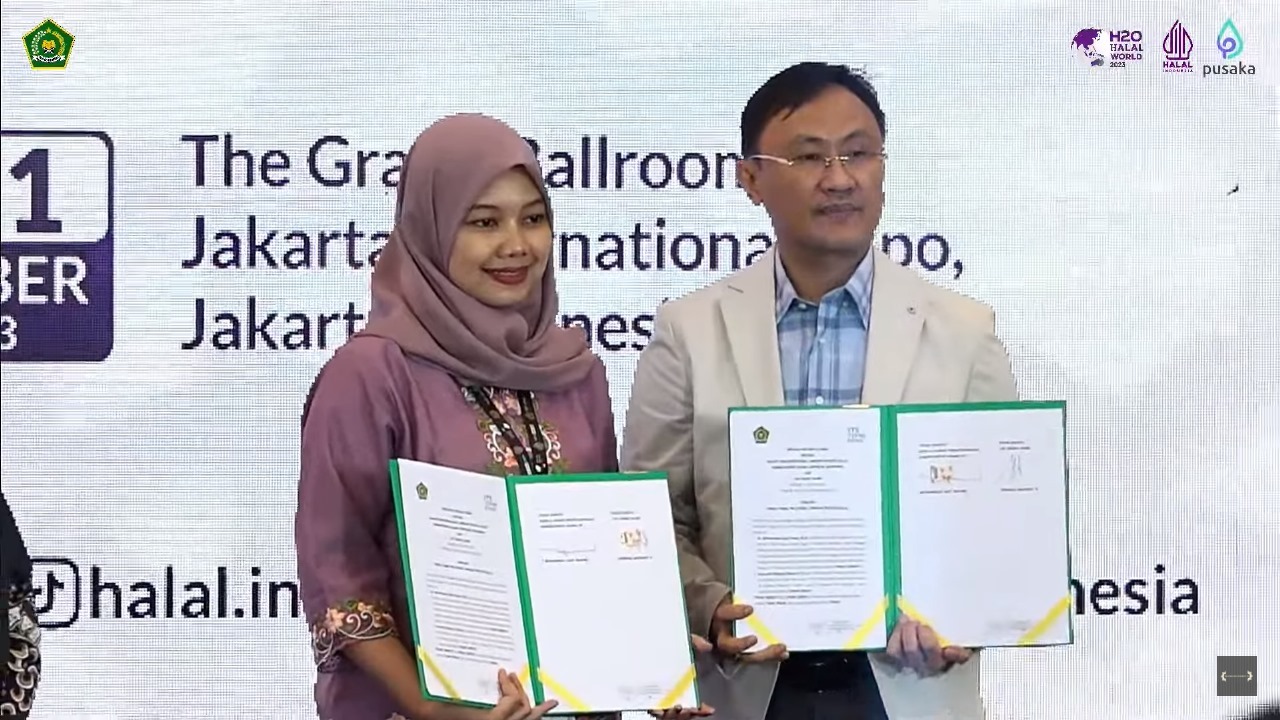 Lembaga Pelatihan Kerja (LPK) Produk Halal ITS resmi beroperasi setelah diresmikannya pada acara International Halal World 2023 di Jakarta