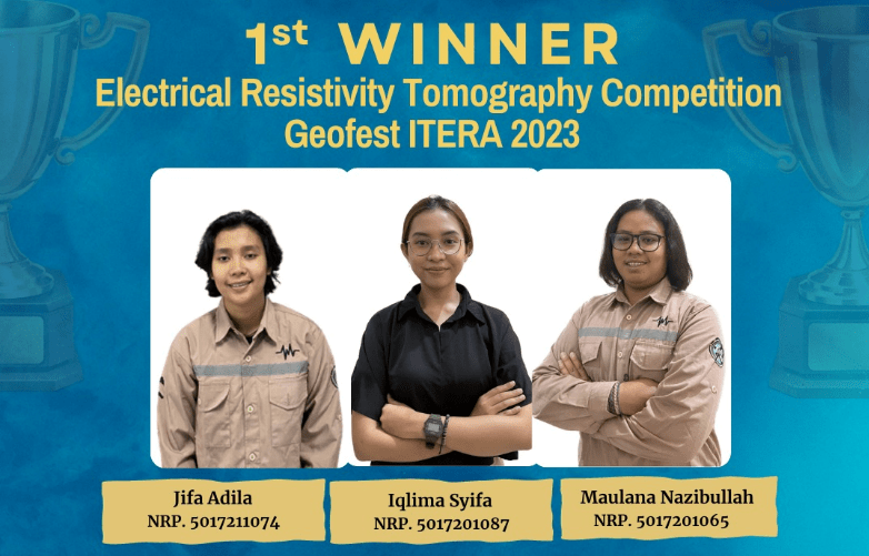 Gambar tiga mahasiswa ITS juarai Geofest 2023