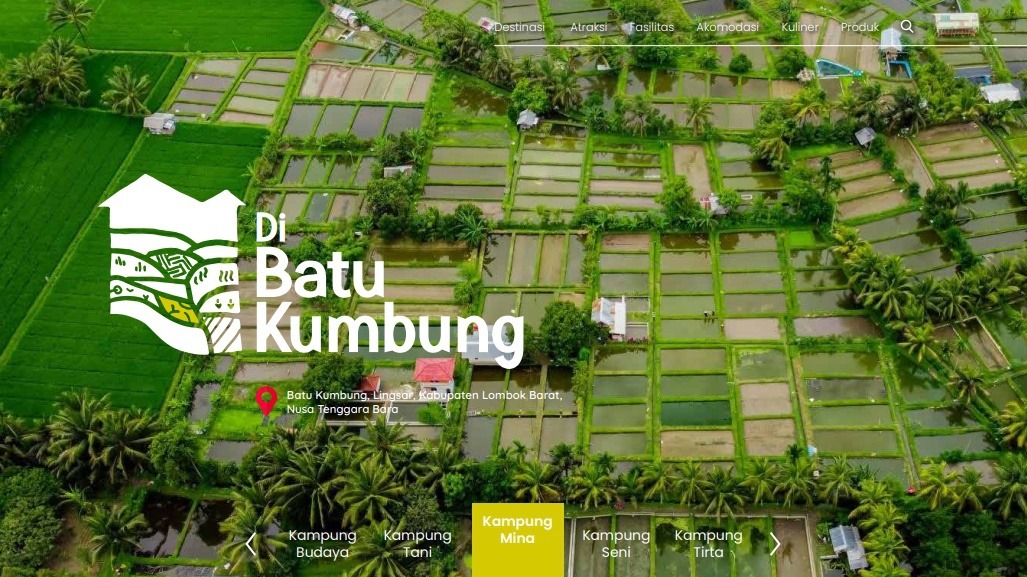 Gambar antarmuka situs Desa Wisata Batu Kumbung