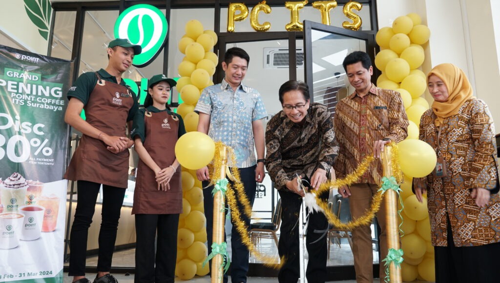 Terbaru, Rektor ITS Resmikan Gerai Point Coffee ITS Mart - ITS News