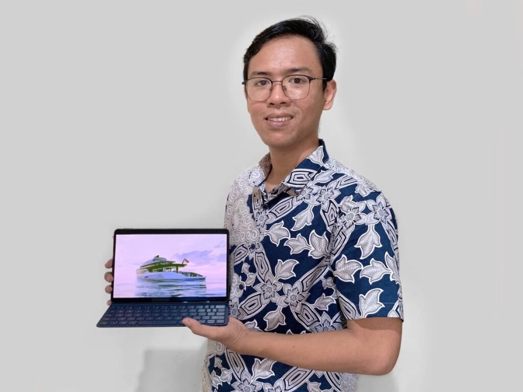 Pradipta Rahman Hakim, alumnus Teknik Perkapalan ITS yang berhasil meraih penghargaan Young Designer of the Year 2024 di Austria