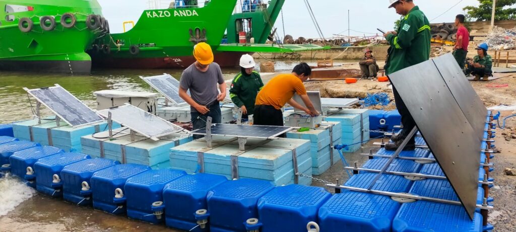 Proses pemasangan komponen listrik dan konstruksi