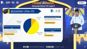 Direktur Kemahasiswaaan ITS Dr Imam Abadi ST MT menjelaskan terkait dana Beasiswa LPDA-ITS