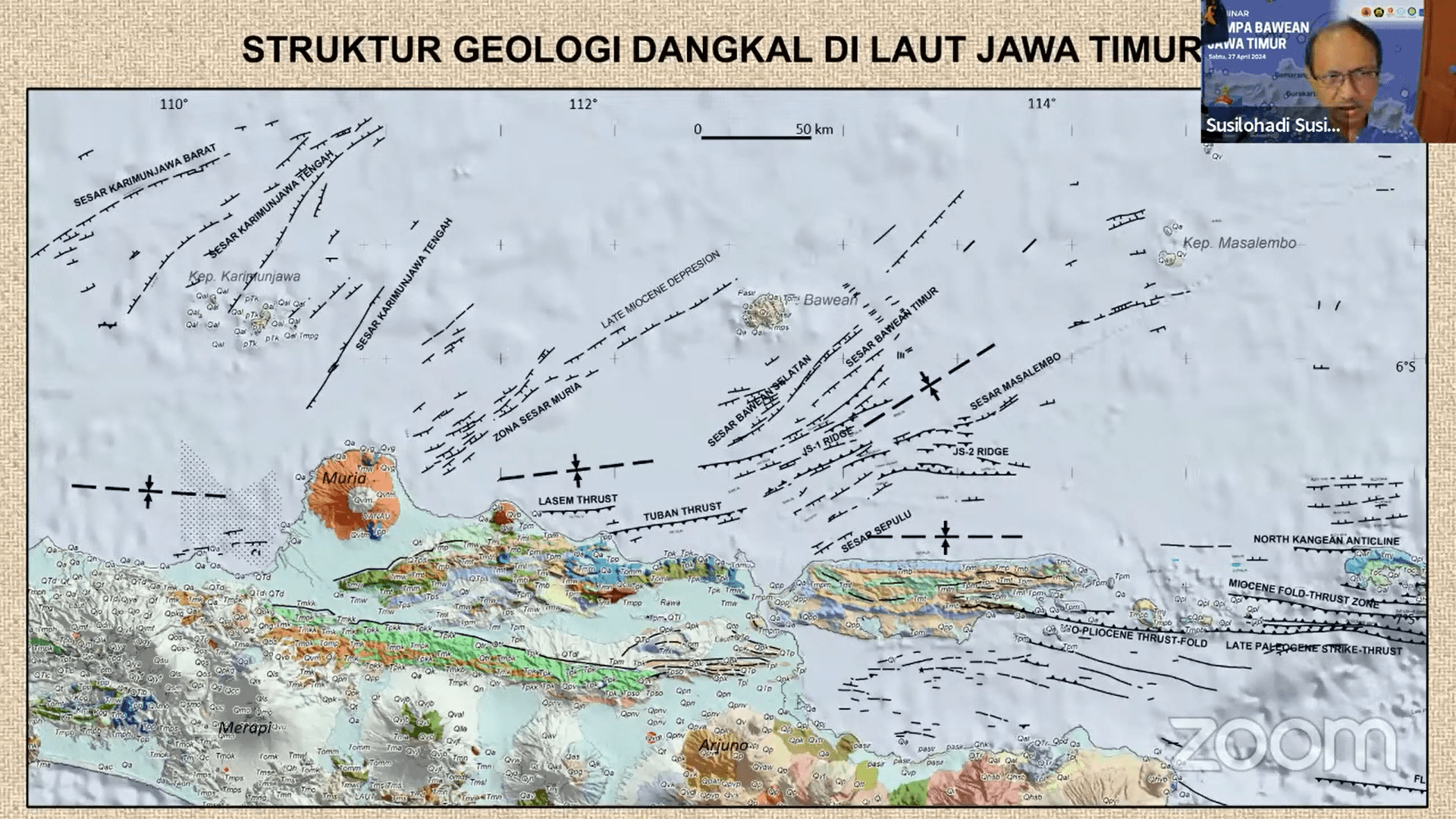 Struktur geologi dangkal Laut Jawa