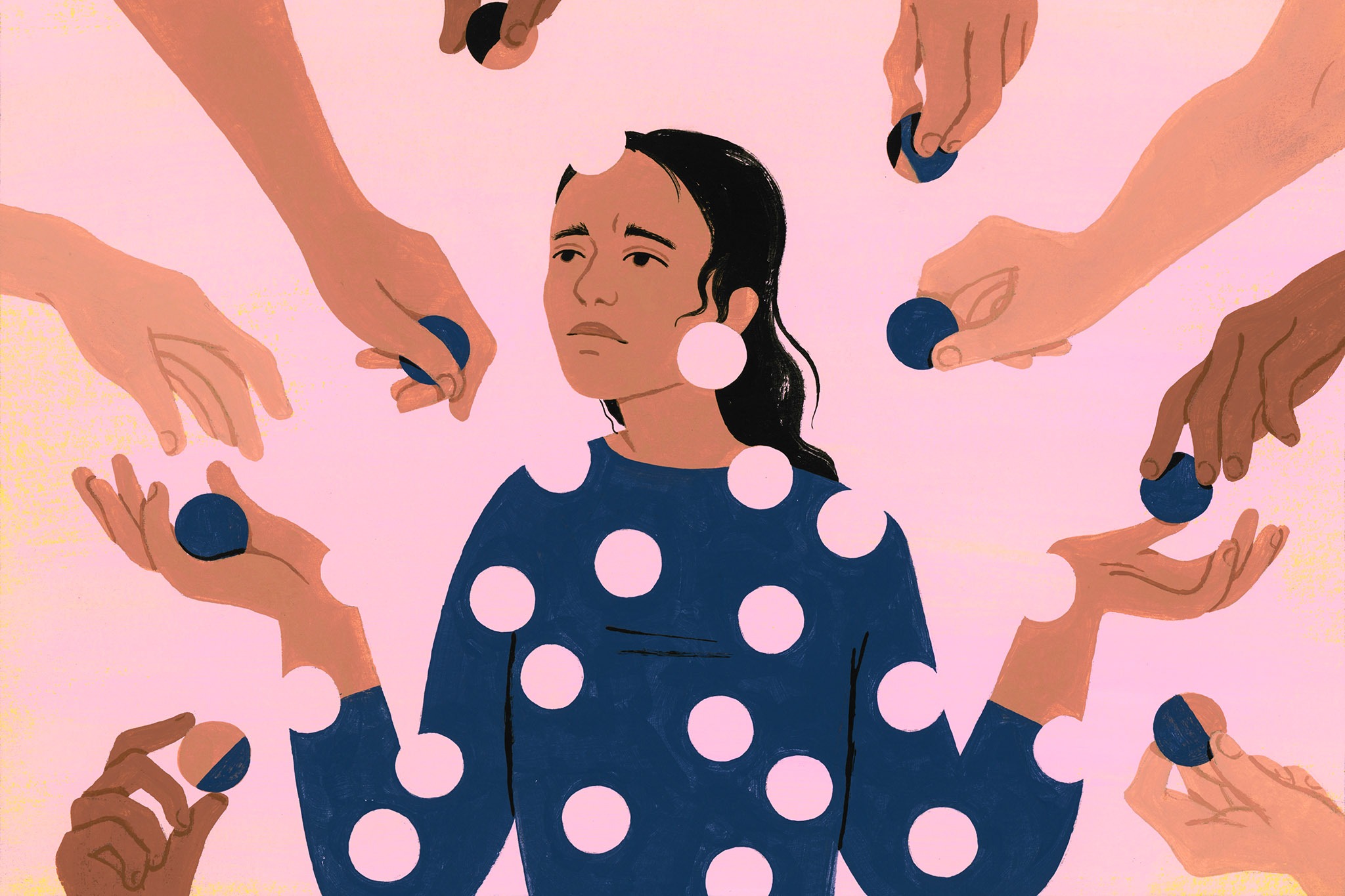 Gambar animasi fenomena people pleaser