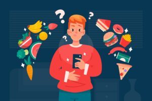 Pola makan tidak teratur yang membahayakan kesehatan mahasiswa (sumber: freepik.com)