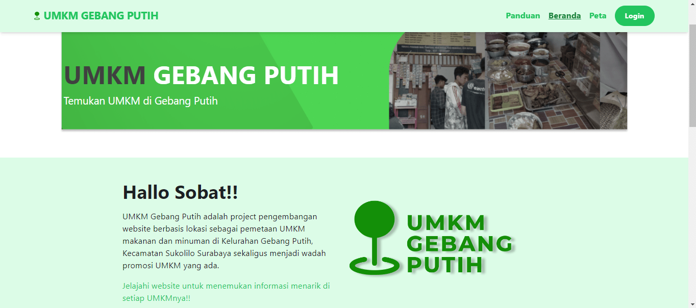 Gambar tampilan antarmuka pengguna WebGIS