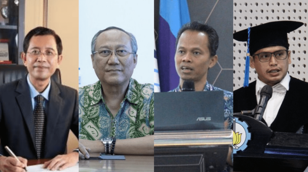 Rektor ITS Ir Bambang Pramujati ST MScEng PhD memberikan apresiasi kepada empat peneliti ITS yang meraih Top 2% Scientist in the World 2024