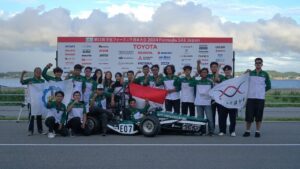 Tim Anargya ITS yang sukses meraih juara III cabang lomba Presentation Event dan Top 10 untuk kelas EV pada FSAE Japan 2024