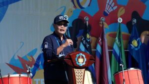 Dekan FTK ITS saat memberikan sambutanya di opening dies nat ITS ke-64