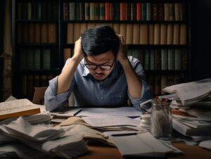 Ilustrasi mahasiswa baru yang mengalami homesick