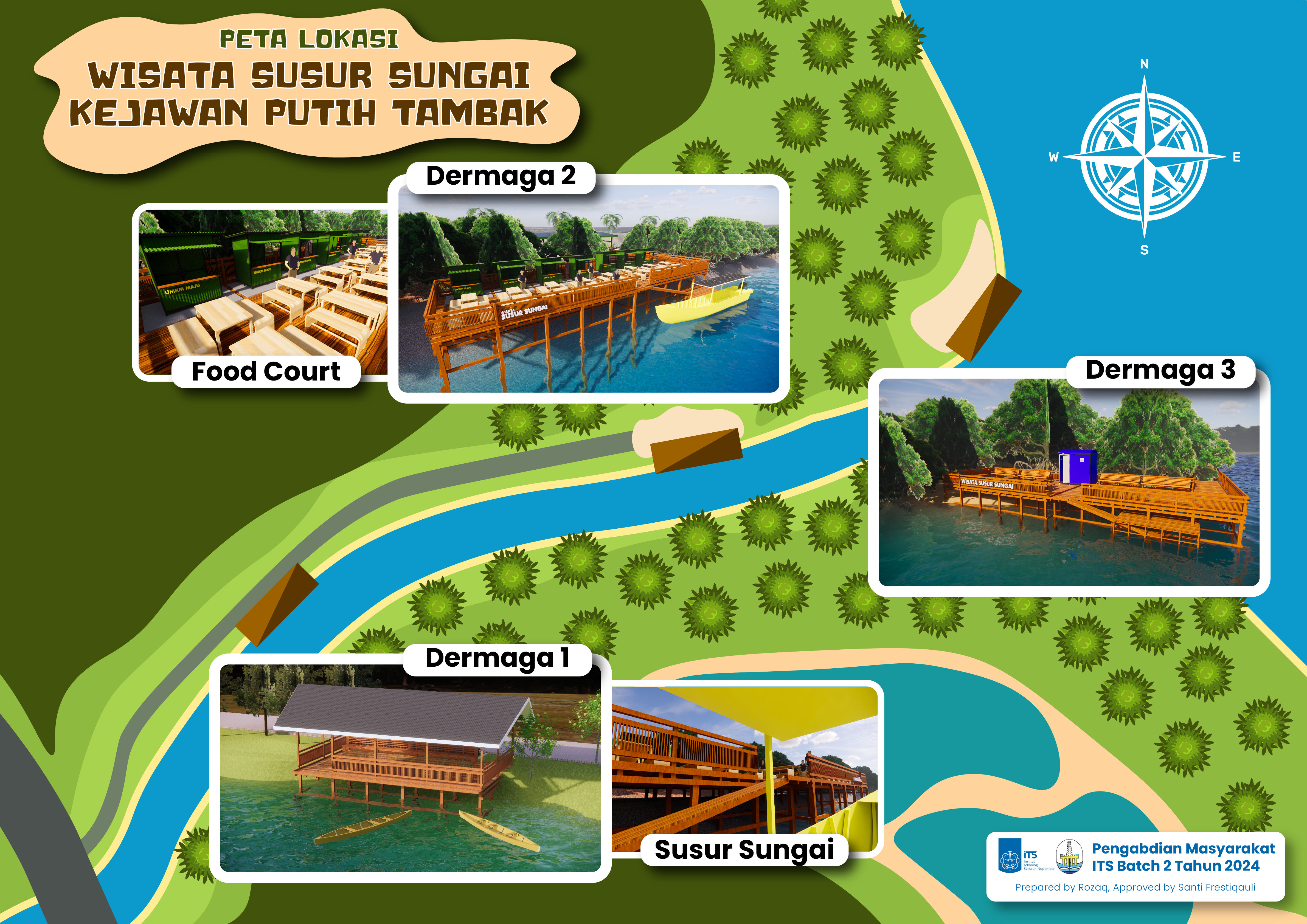 Denah serta sketsa bangunan dermaga