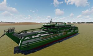 Gambar Desain kapal MV Queen Nneka yang menjuarai kompetisi desain international Student Design Competition 2024