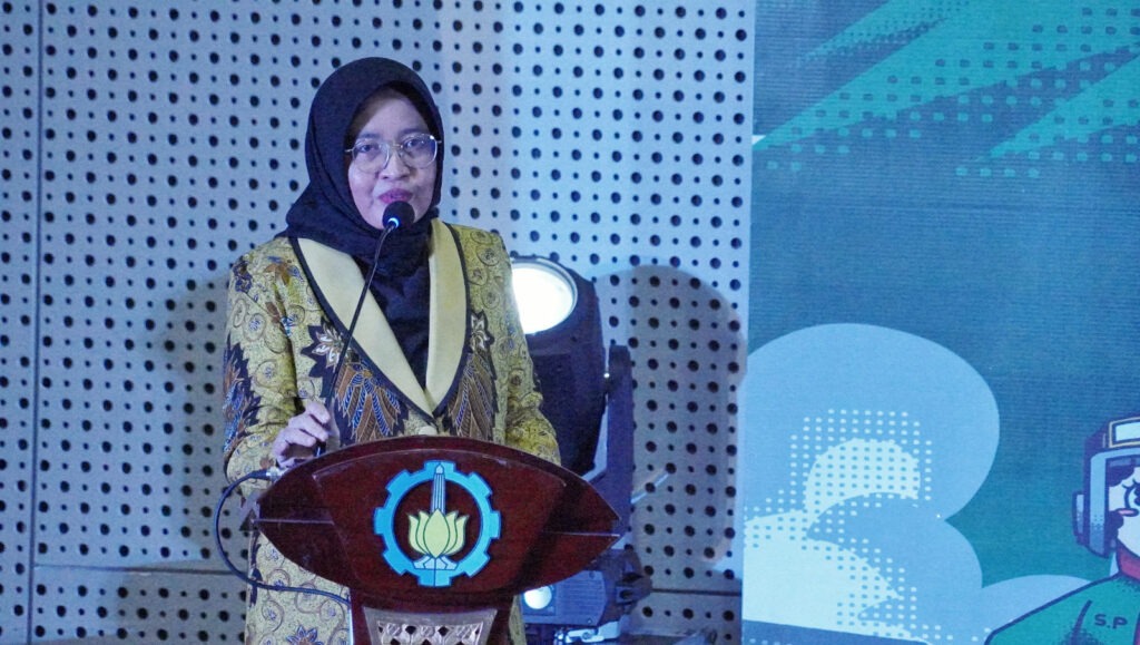 Wakil Rektor I ITS Prof Nurul Widiastuti SSi MSi PhD ketika memberikan sambutan pada acara launching Prodi S1 Sains Komunikasi ITS