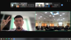 Gambar pembicara PT Geotech Efathama dan Departemen Infrastruktur Sipil ITS webinar di Ruang Auditorium 103 Vokasi