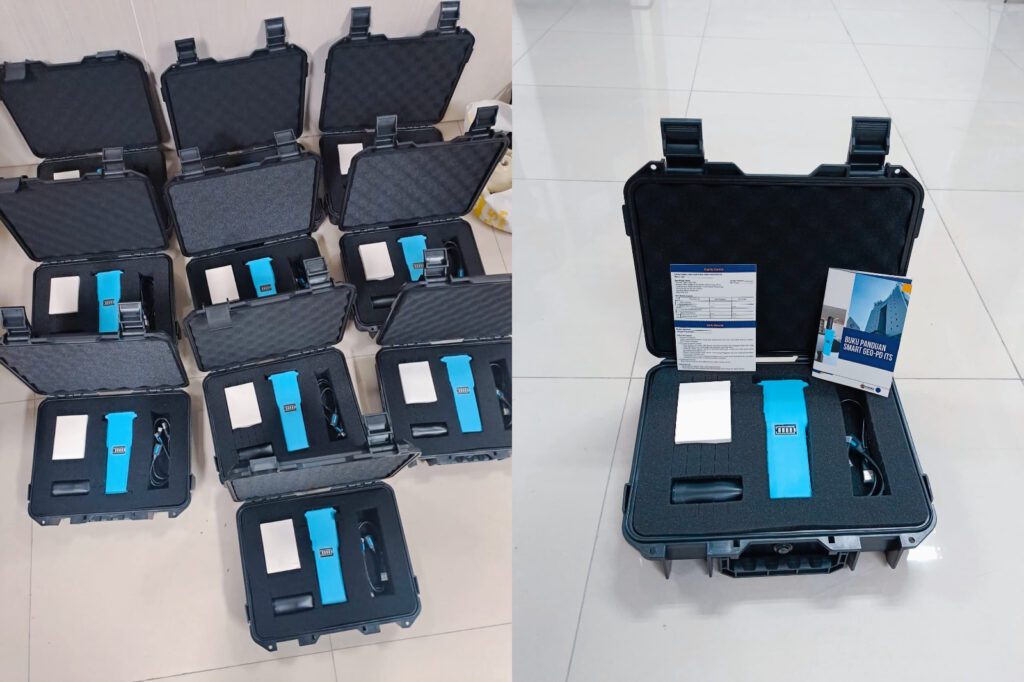 Tampilan produk Low-cost GNSS Receiver dan Smart Geo-PD ITS buatan ITS yang siap digunakan