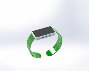 Ilustrasi tampilan CAPES, gelang pintar ciptaan tim mahasiswa Program Studi Rekayasa Keselamatan Proses (RKP) ITS yang mampu mencegah kecelakaan kerja di industri