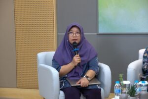 Kepala Subdirektorat Admisi dan Promosi ITS Nani Kurniati ST MT PhD saat menyampaikan keunggulan lokasi pelaksanaan UTBK 2025 di ITS