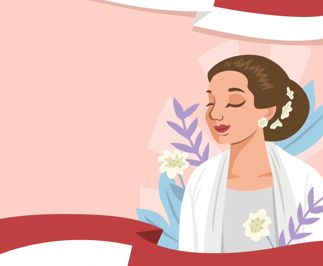 Ilustrasi Kartini yang melambangkan perjuangan perempuan (Sumber: freevector.com)