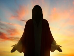 Ilustrasi siluet kenaikan Yesus Kristus (Sumber: Africa Images) 