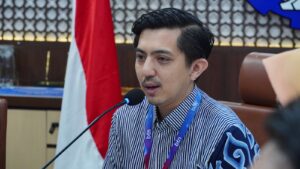 Kepala Kantor Wilayah BTN Balinusa Bagus Hendri Setiawan memberikan sambutan dalam acara Serah Terima Hibah Kendaraan Operasional Buggy Car oleh Bank BTN